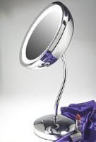 Lighted S Neck Pedestal 5X Mirror