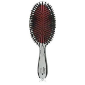 Janeke Hairbrush Chrome Finish with Mixed Bristle