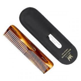 Comb, Coarse/fine Tooth with Leather Case & Metal File