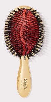 Janeke travel size hair brush mixed bristle&nylon gold