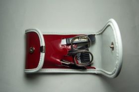Red Leather Manicure set