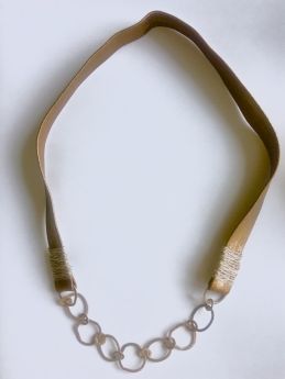 Leather necklace chain